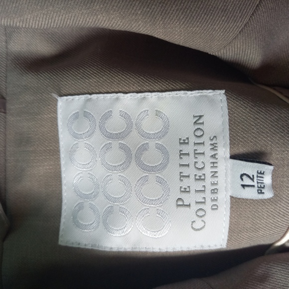 Size 12 Petite Collection Grey Smart Blazer Suit Jacket - Picture 6 of 9